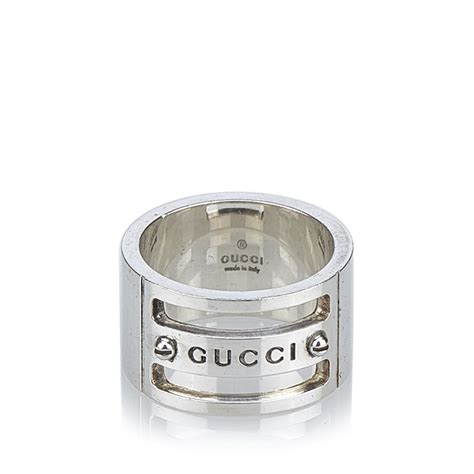 gucci anelli argento mio ordine|Anelli Gucci in Argento Argentato taglia 11 ¾ US .